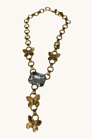 Butterfly Diamond Lariat Necklace