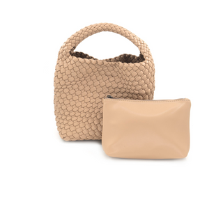 Woven Mini Bag, Beige