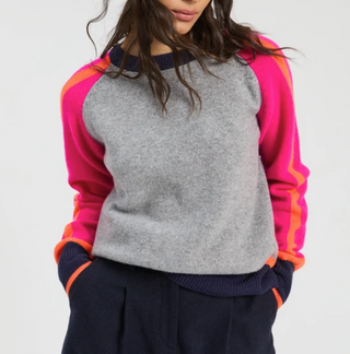 Grey Colorblock Sweater