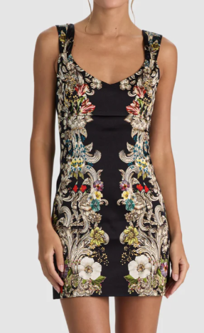 Renee Soft V Nk Fitted Mini Dress