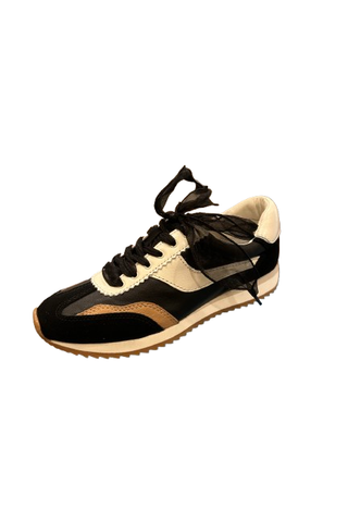 Be Noticed Sneaker, Black Leather