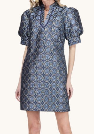 Gilded Trellis Mini Dress