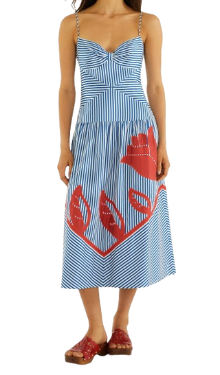 Sky Stripes Midi Dress