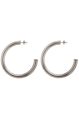Arlene Hoops, Polished Silver