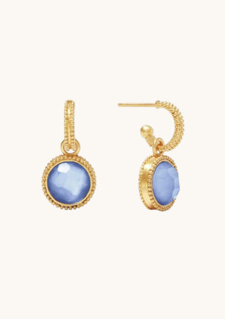 Fleur-de-Lis Hoop & Charm, Blue