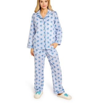 Monkey Print Pjs, Blue