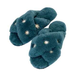 Sheepskin Slippers, Peacock