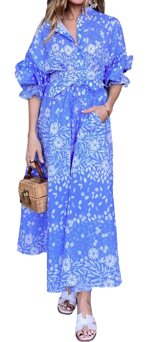 Every Body Dress - Blue Poppy