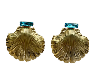 Ariel Aqua Shell Earring