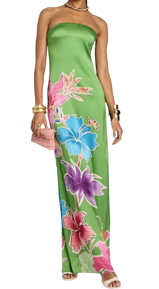 vivi silk dress Retrofete Vivi Dress in Green