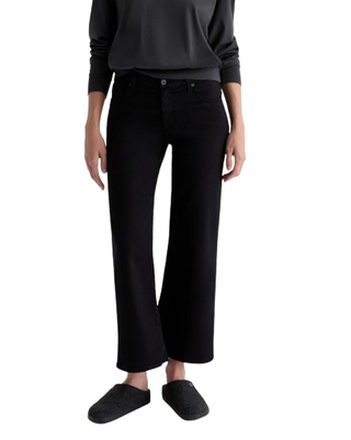 Saige Wide Leg Crop, Super Black