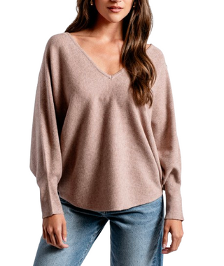 Ryu V-Neck Sweater, Taupe