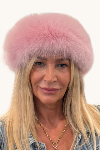Light Pink Fox Fur Headband