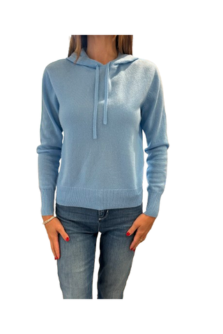 Cashmere Hoodie, Powder Blue