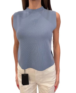 Betty Sleeveless Top, Coastal Blue