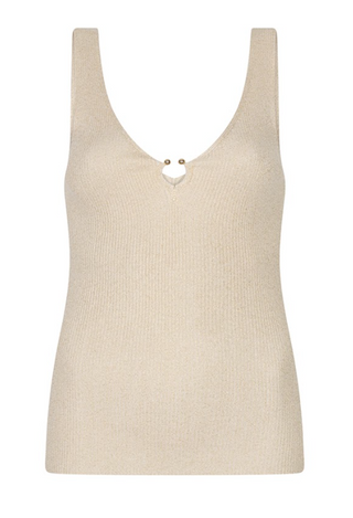 Hooked Lurex Tank, Sand