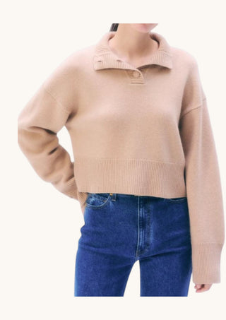 Cashmere Blend High Neck Sweater