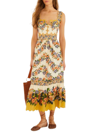 Hilo Stripes Sand Midi Dress