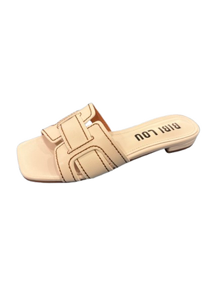 Bibi Lou Holly Flat Sandal, Blanco