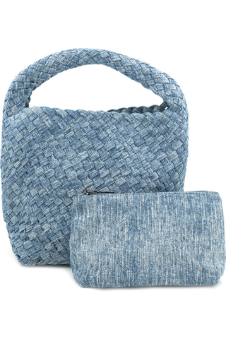 Woven Mini Bag, Denim