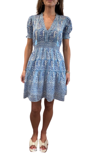 Molly Mini Dress, Paisley Ocean
