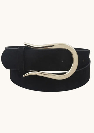 U-Horn Buckle Belt, Black
