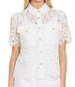 Lace Blouse, White