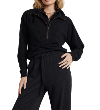 Double Zip Funnel Neck Pullover