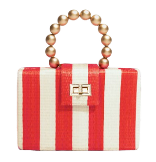 Red Stripe Buntal Clutch