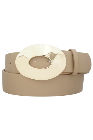 Pounded Open Circle Belt, Mushroom