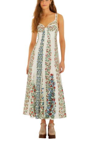 Fruit Beauty Off White Maxi Dress