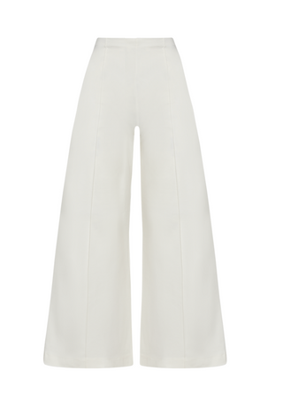 Ponte Wide Leg Crop, Black
