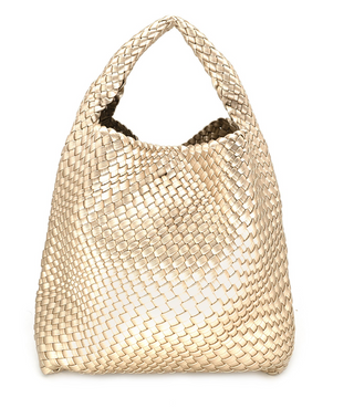 Woven Tote Bag, Champagne