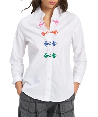Multi-Colored Frogging Blouse