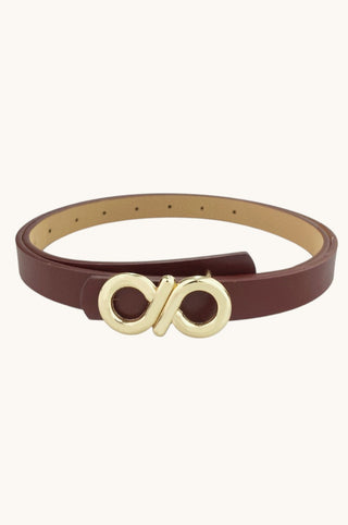 Infinity Thin Belt, Coffee