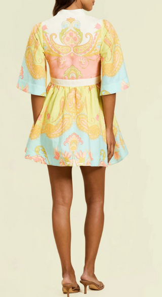 Carmen Mini Dress, Venetian Paisley