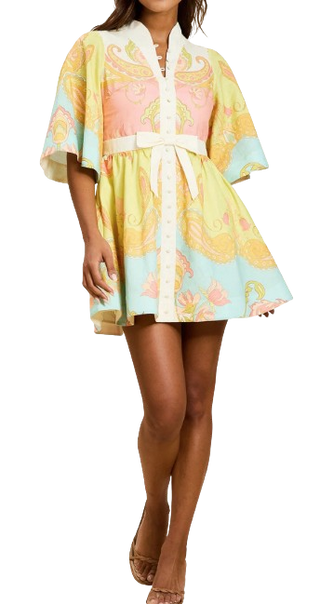 Carmen Mini Dress, Venetian Paisley