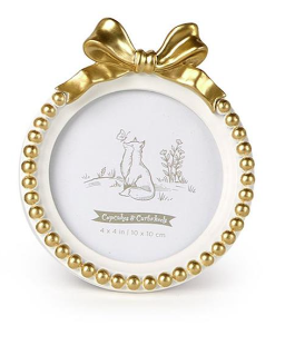 Round White Bow Frame