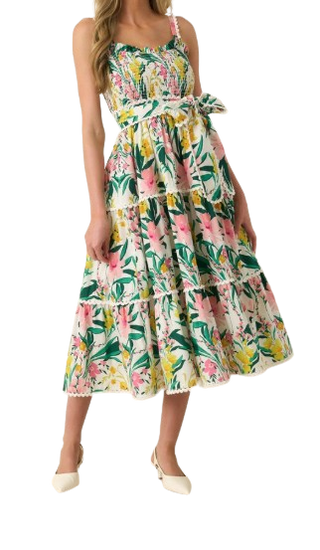 Darcy Midi Dress, Palm Court