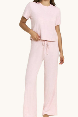 Cloud Tee Pant Set, Rose