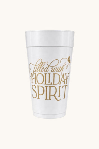 Holiday Spirit Styrofoam Cups