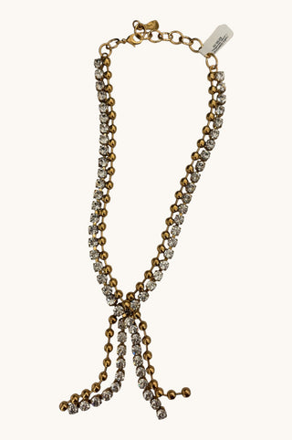 Gold Diamond Lariat Necklace
