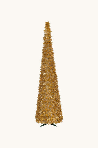 Gold Tinsel Tree, Medium
