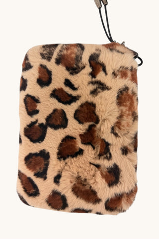 Fur Phone Crossbody, Leopard
