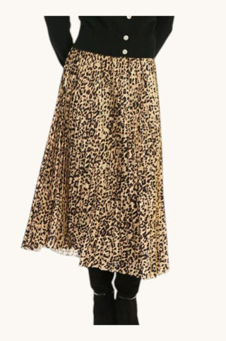 Cara Pleated Skirt, Animal